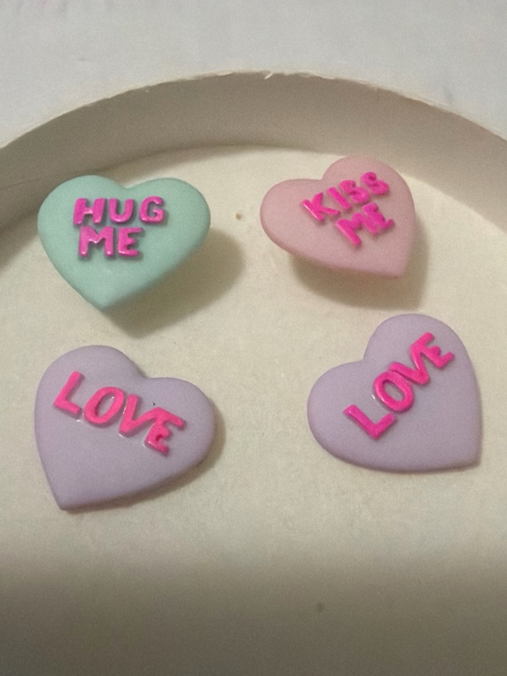Pastel Heart Love & Hug earrings